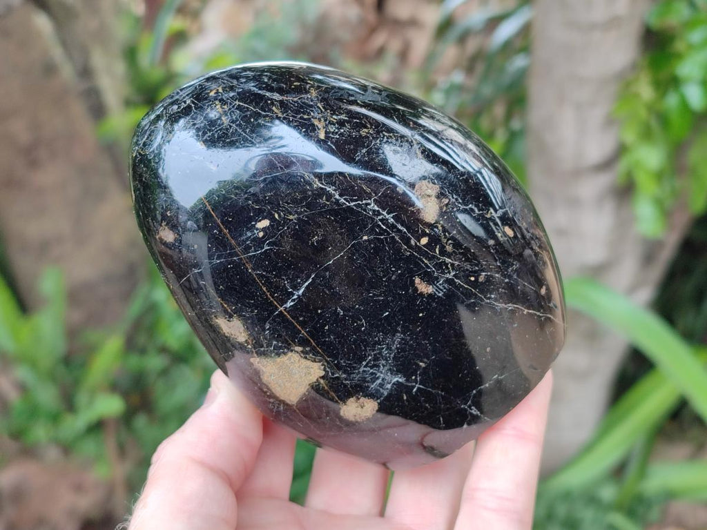 Polished Black Tourmaline Standing Free Forms x 4 From Madagascar