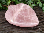 Hand Made Gemmy Rose Quartz Leaf Bowl Carvings x 3 From Madagascar