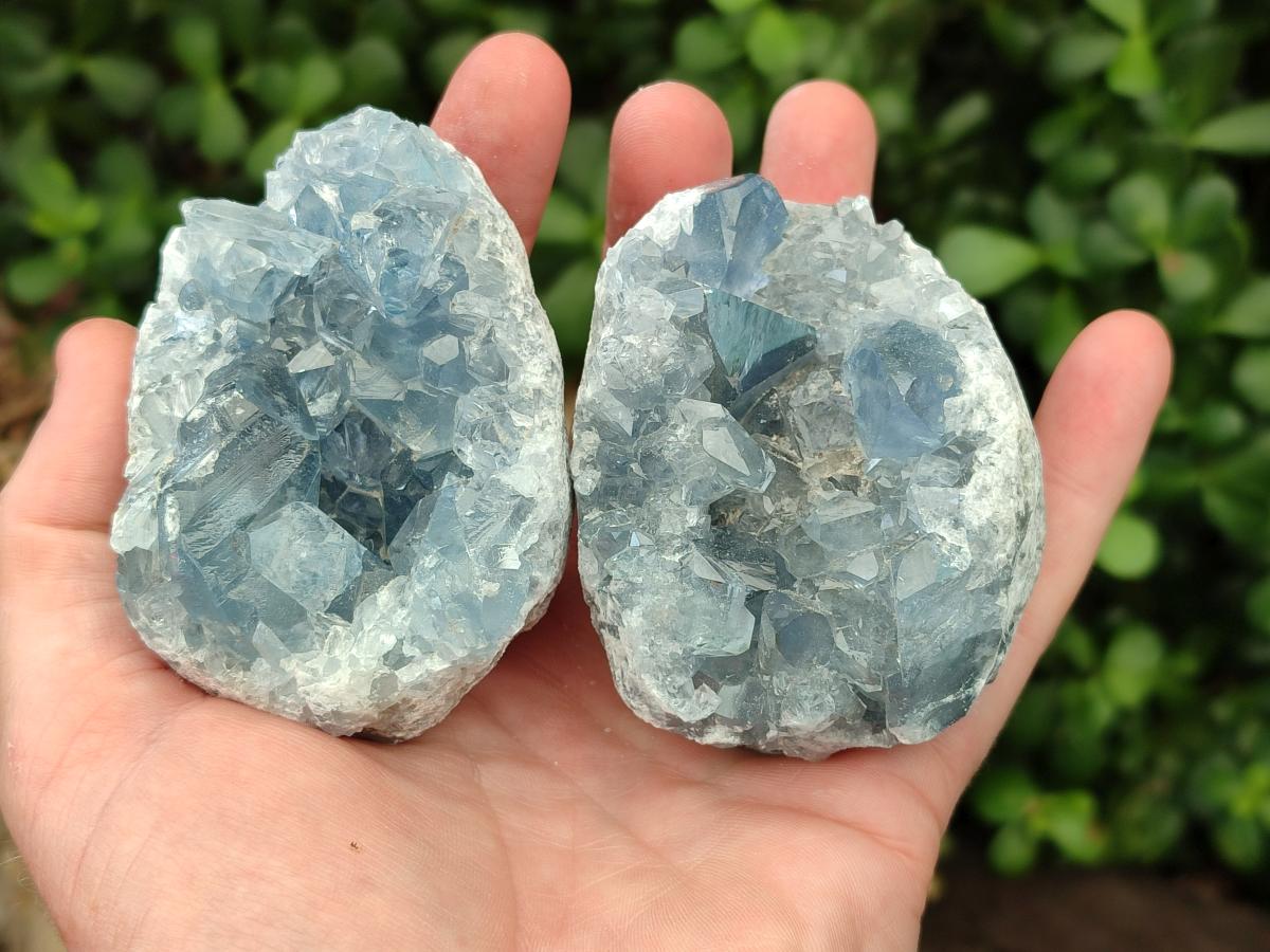 Natural Blue Celestite Specimens x 21 From Sakoany, Madagascar