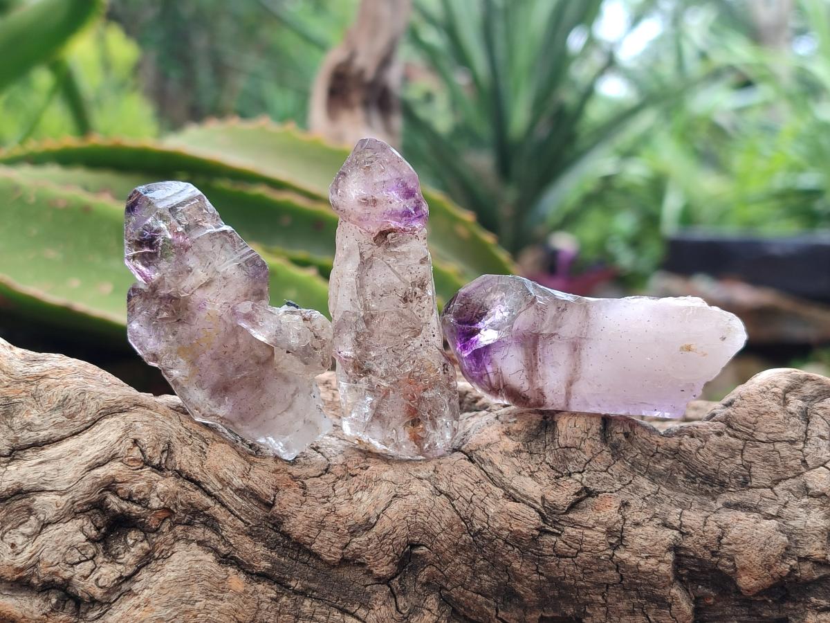 Natural Smokey Amethyst Crystals x 24 From Chiredzi, Zimbabwe