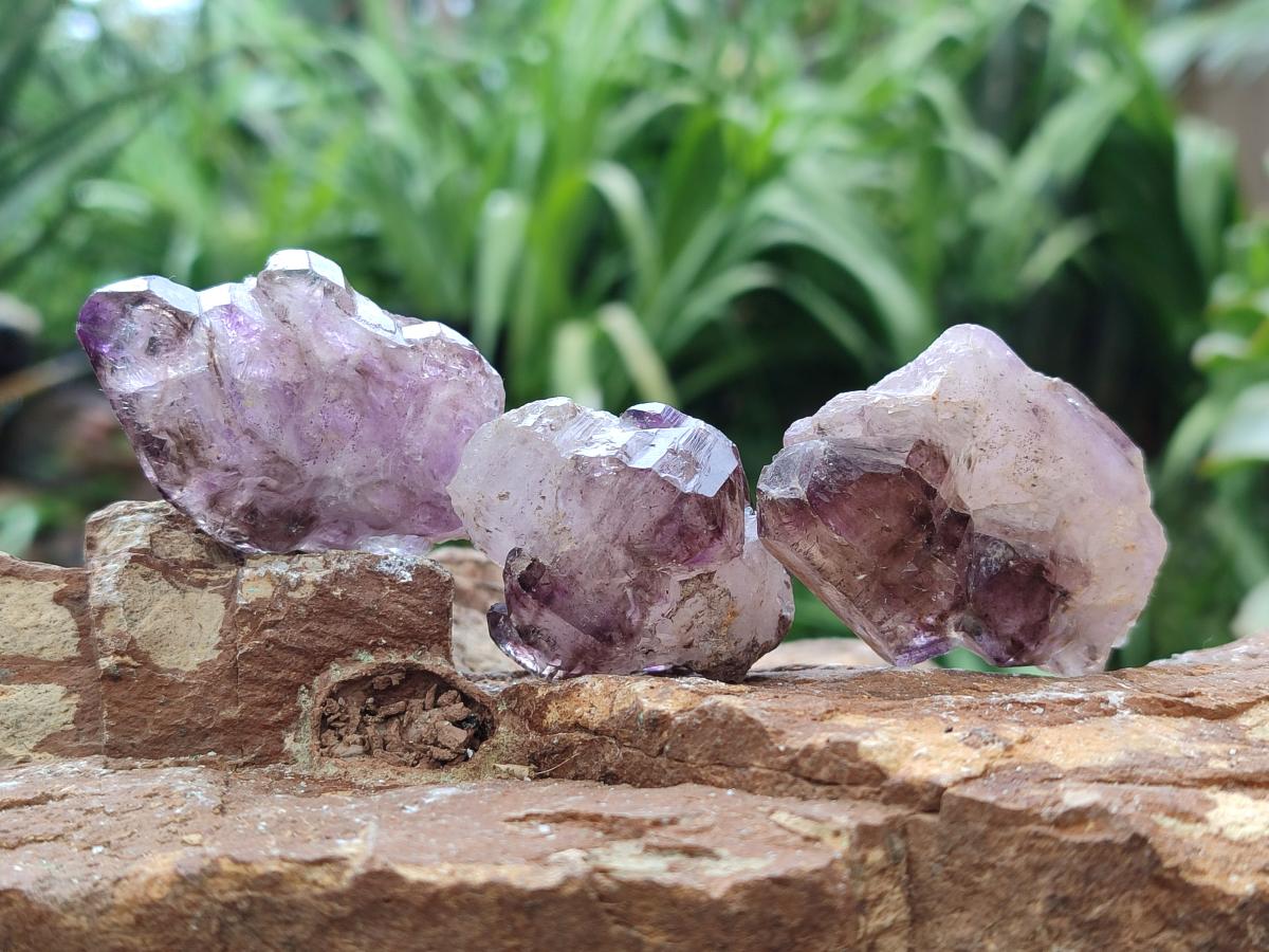 Natural Smokey Amethyst Crystals x 24 From Chiredzi, Zimbabwe