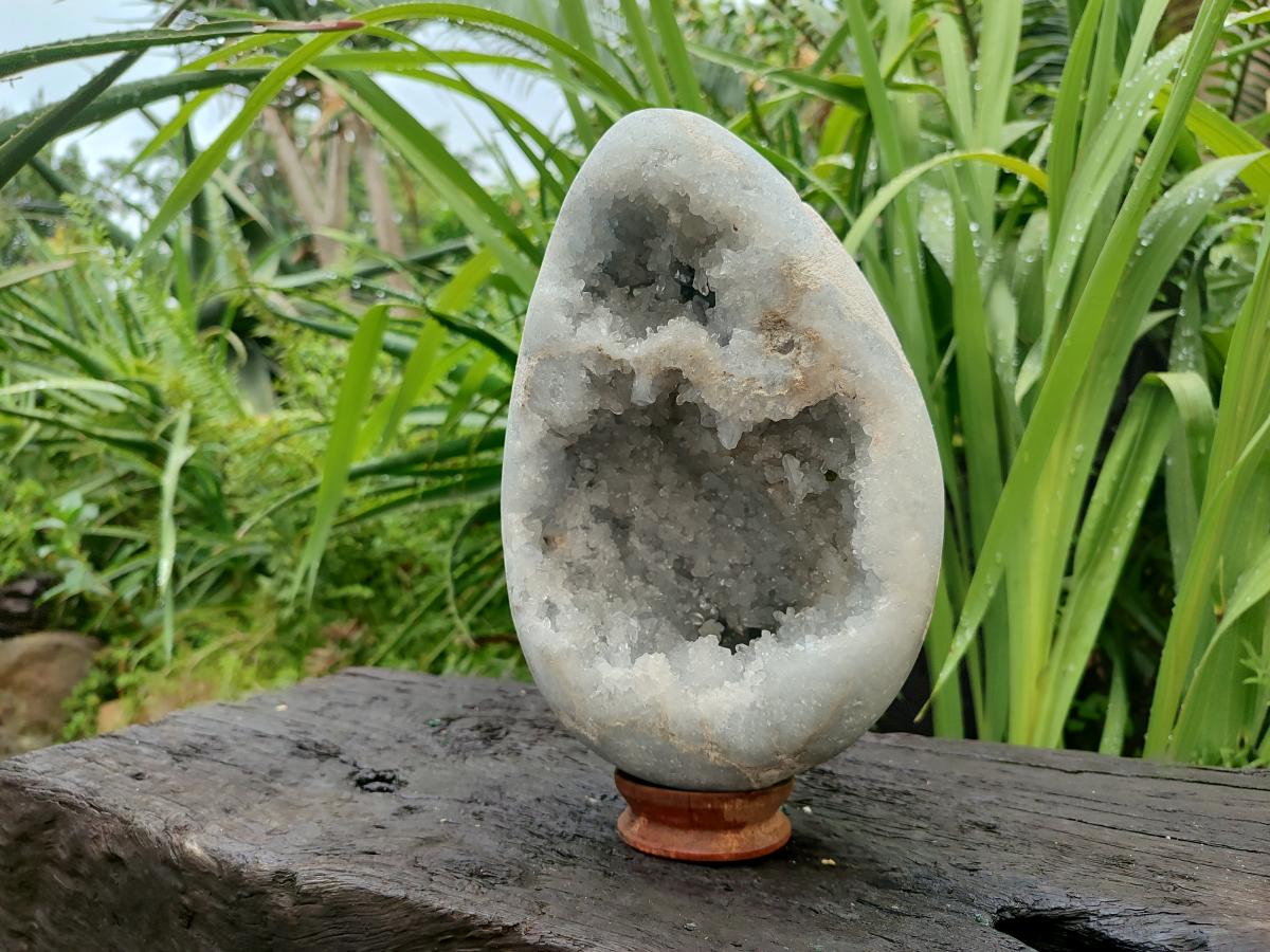Polished Large Blue Celestite Egg x 1 From Sakoany, Madagascar