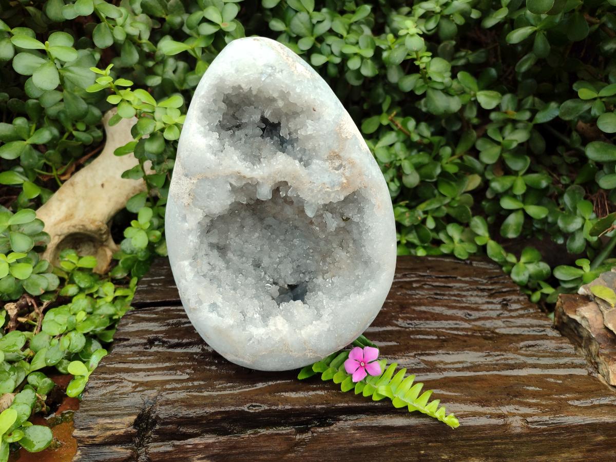 Polished Large Blue Celestite Egg x 1 From Sakoany, Madagascar