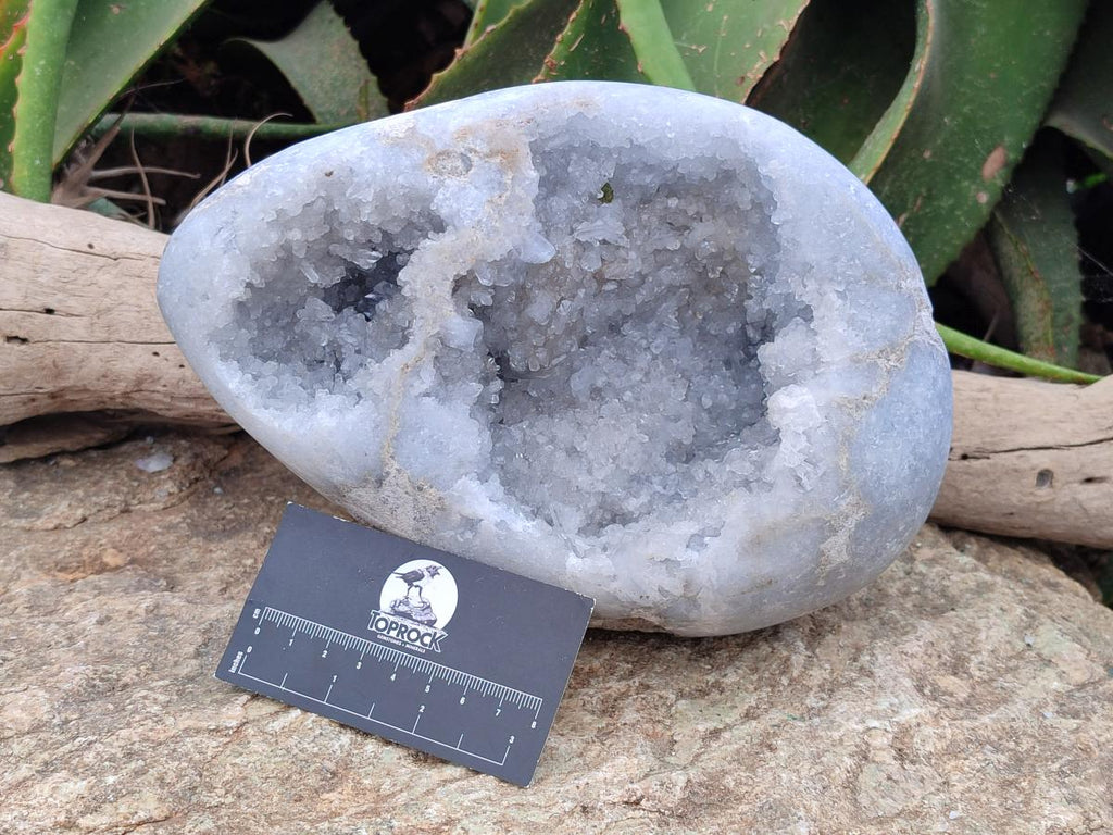 Polished Large Blue Celestite Egg x 1 From Sakoany, Madagascar