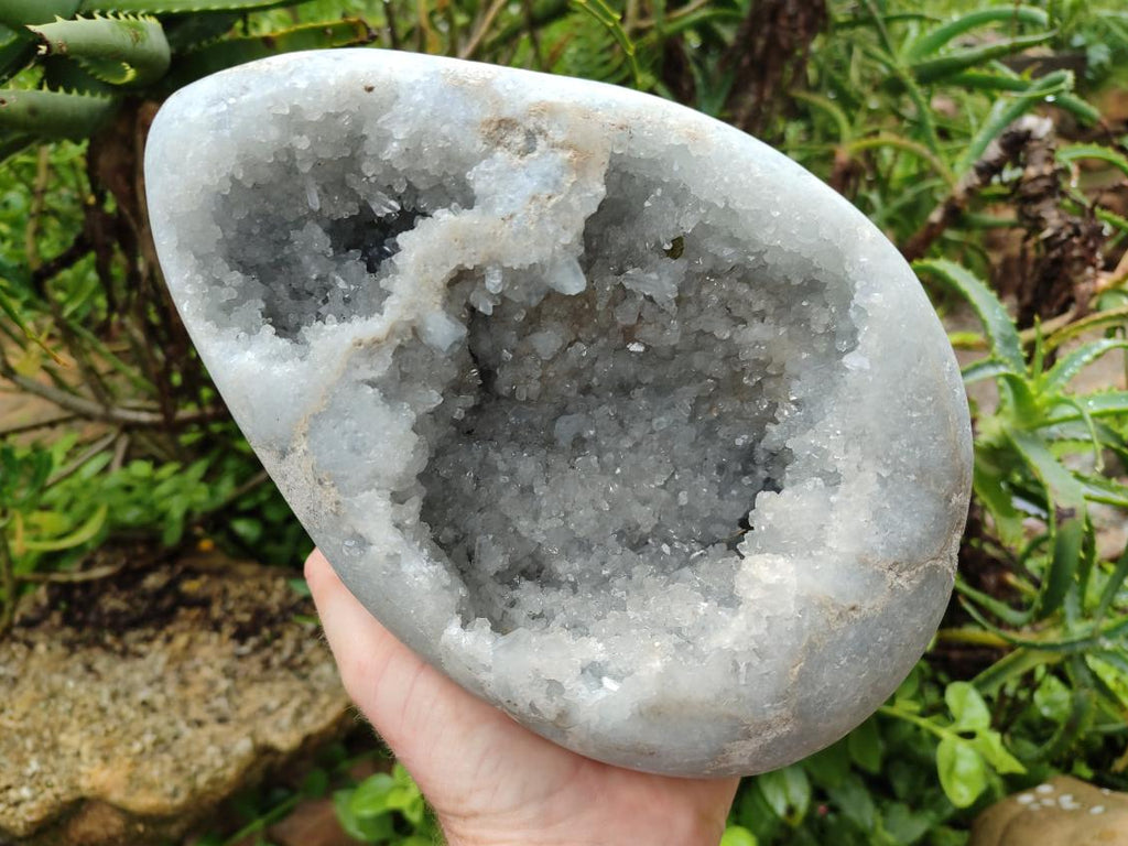 Polished Large Blue Celestite Egg x 1 From Sakoany, Madagascar