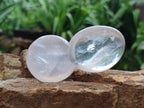Polished Girasol and Girasol Rose Quartz Palm Stones x 20 From Ambatondrazaka, Madagascar