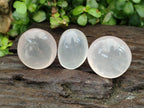 Polished Girasol and Girasol Rose Quartz Palm Stones x 20 From Ambatondrazaka, Madagascar