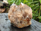 Natural Smokey Phantom Quartz Clusters x 2 From Luena, Congo