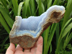 Natural Blue Lace Agate Geode Specimens x 4 From Nsanje, Malawi - Toprock Gemstones and Minerals 