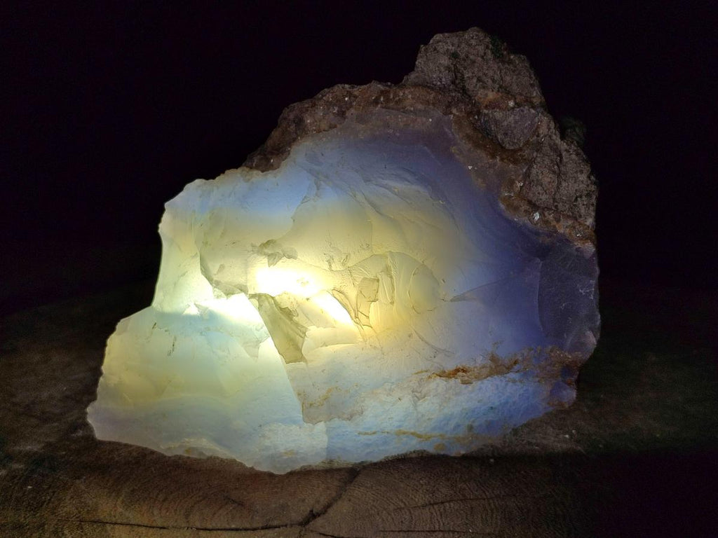 Natural Blue Lace Agate Geode Specimens x 4 From Nsanje, Malawi - Toprock Gemstones and Minerals 