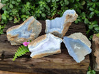 Natural Blue Lace Agate Geode Specimens x 4 From Nsanje, Malawi - Toprock Gemstones and Minerals 