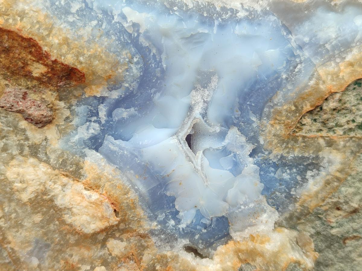Natural Blue Lace Agate Geode Specimens x 4 From Nsanje, Malawi - Toprock Gemstones and Minerals 