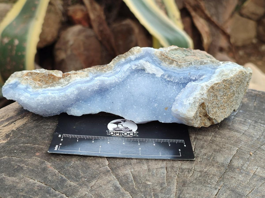 Natural Blue Lace Agate Geode Specimens x 4 From Nsanje, Malawi - Toprock Gemstones and Minerals 