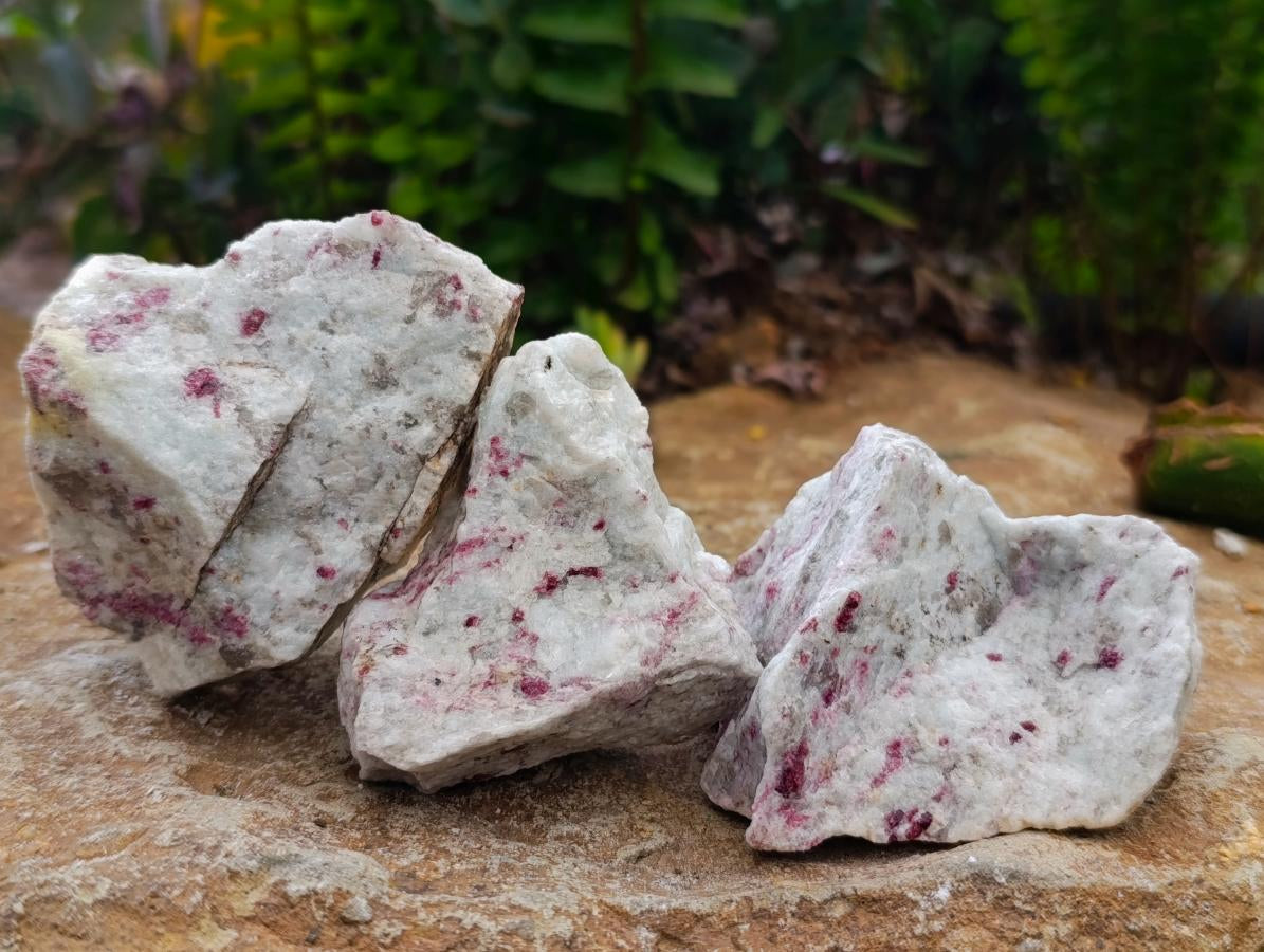 Natural Cobbed Pink Rubelite Tourmaline x 35 From Ambatondrazaka, Madagascar