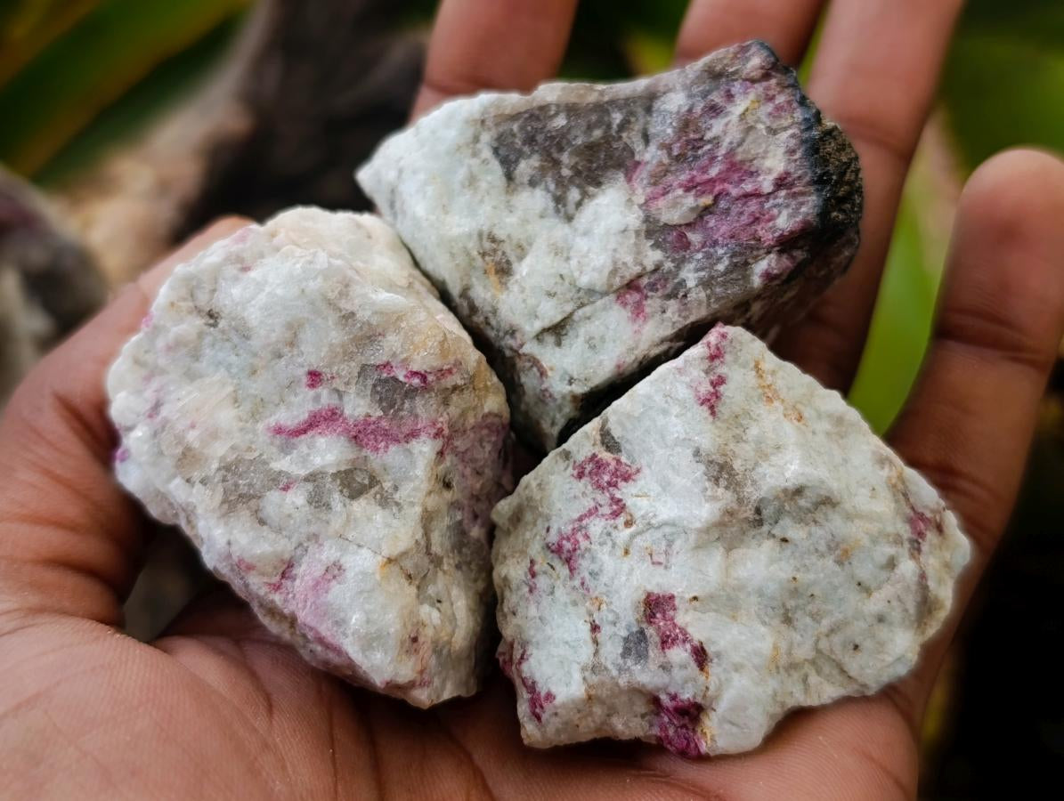 Natural Cobbed Pink Rubelite Tourmaline x 35 From Ambatondrazaka, Madagascar