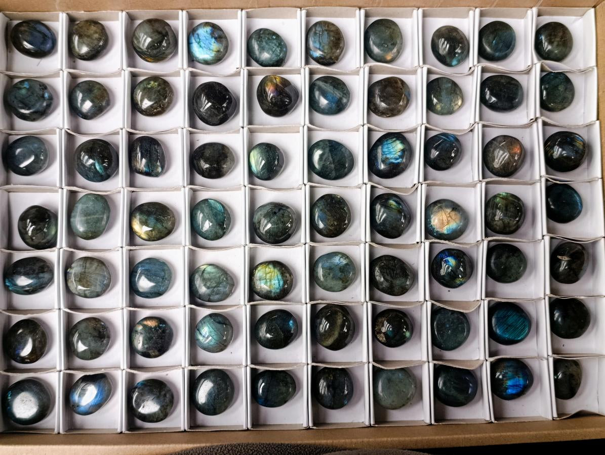 Polished Rounded Labradorite Free Forms x 70 From Madagascar