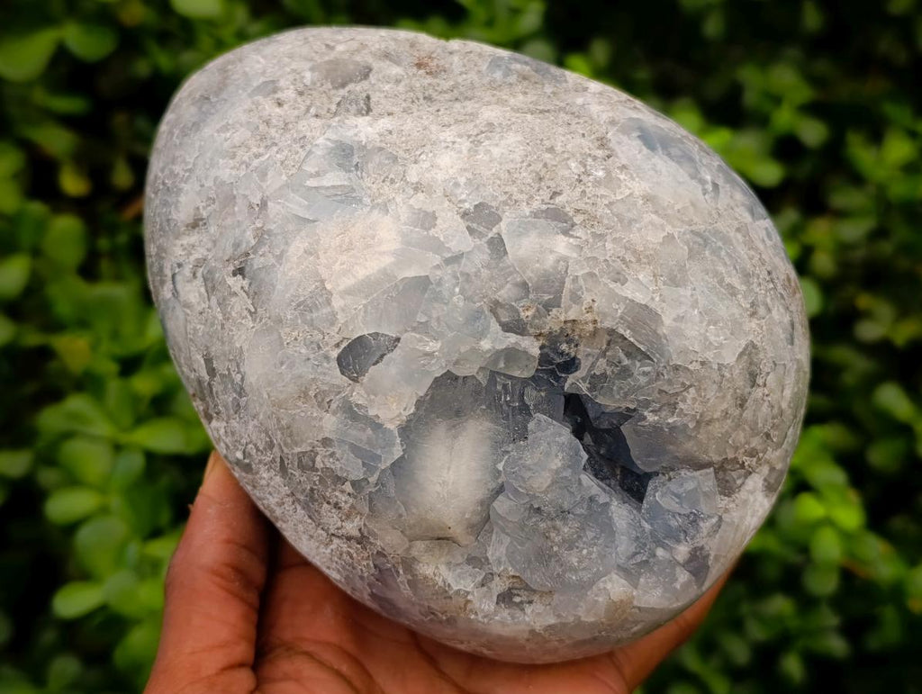 Polished Large Blue Celestite Egg x 1 From Sakoany, Madagascar