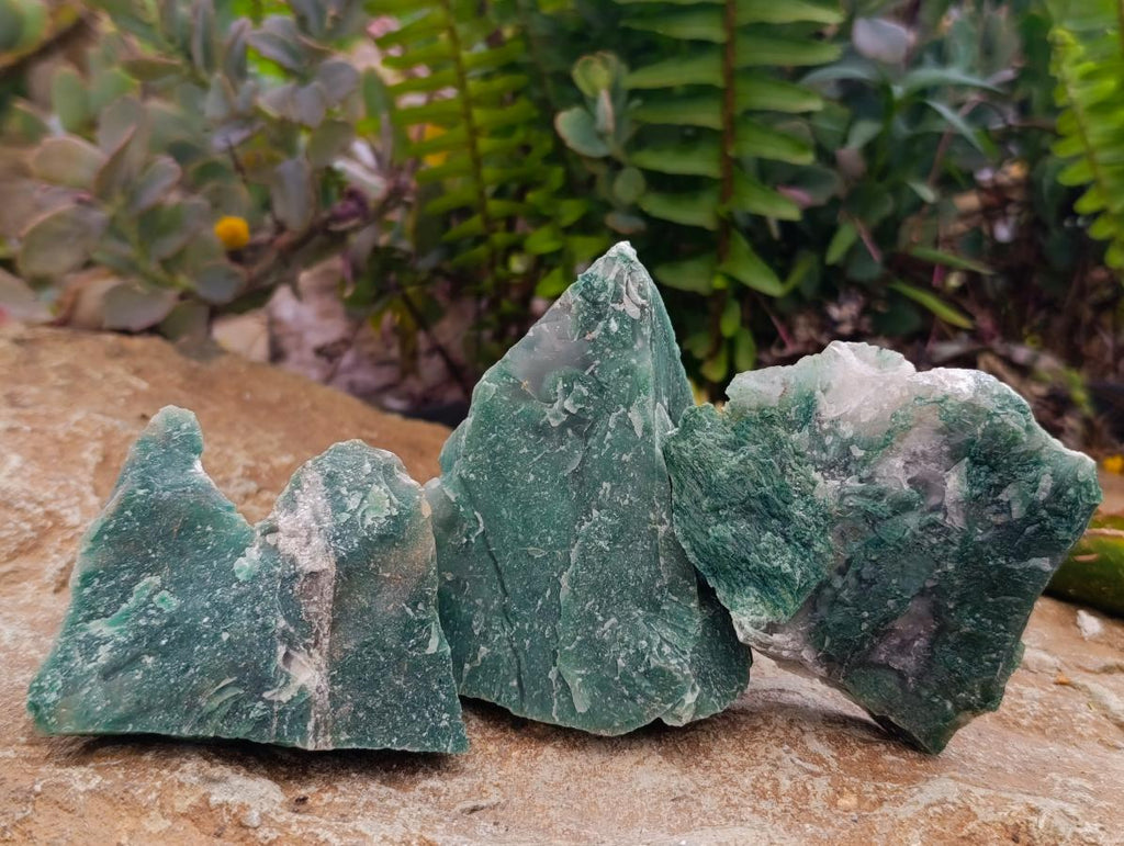Natural Swazi Jade Cobbed Specimens x 12 From Swaziland