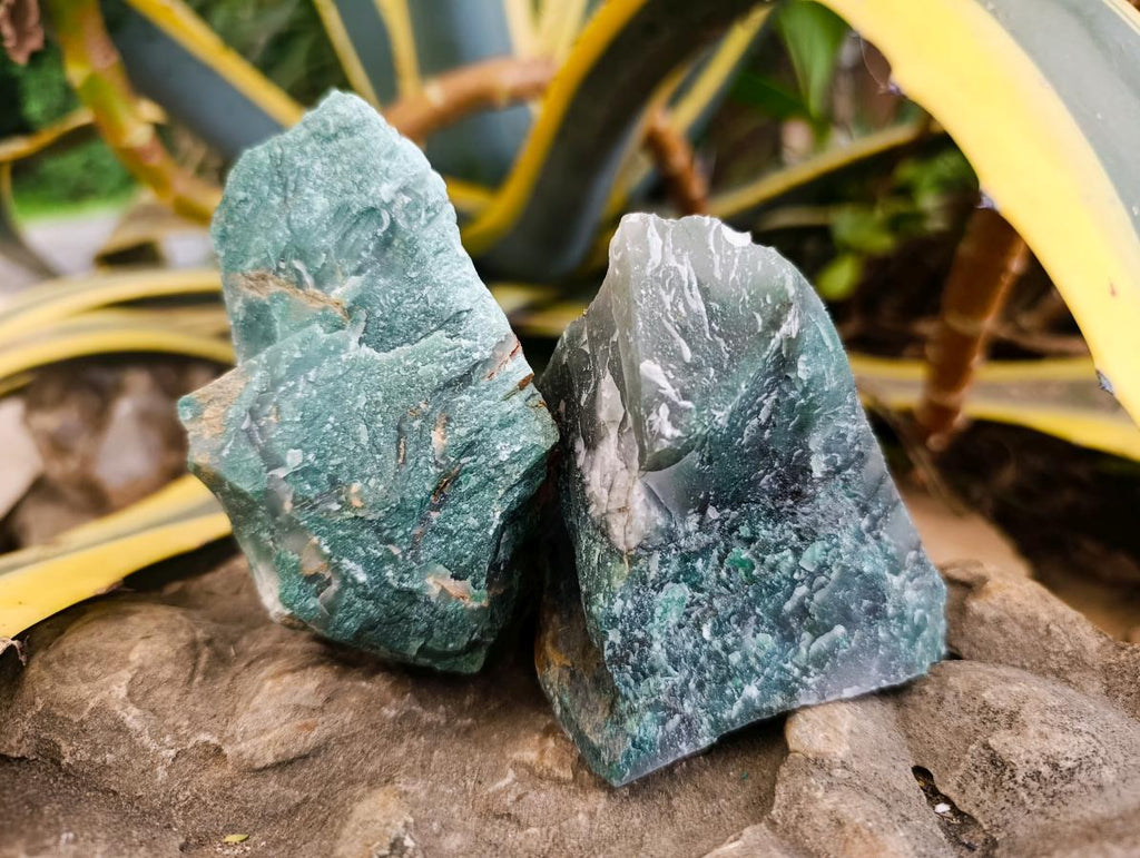 Natural Swazi Jade Cobbed Specimens x 12 From Swaziland