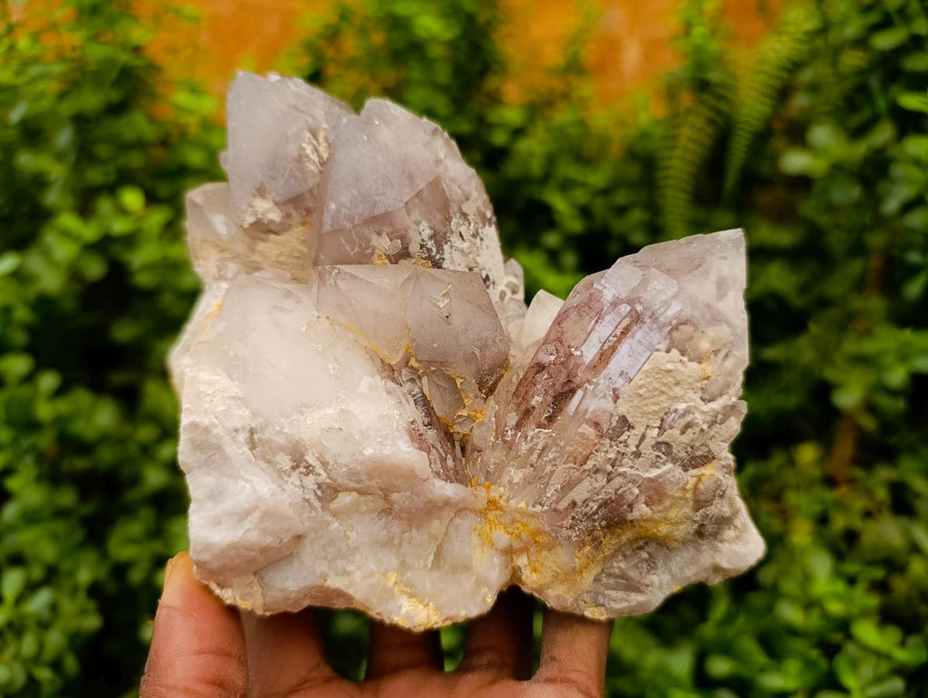 Natural Red Hematoid Quartz Crystal Clusters x 3 From Karoi, Zimbabwe