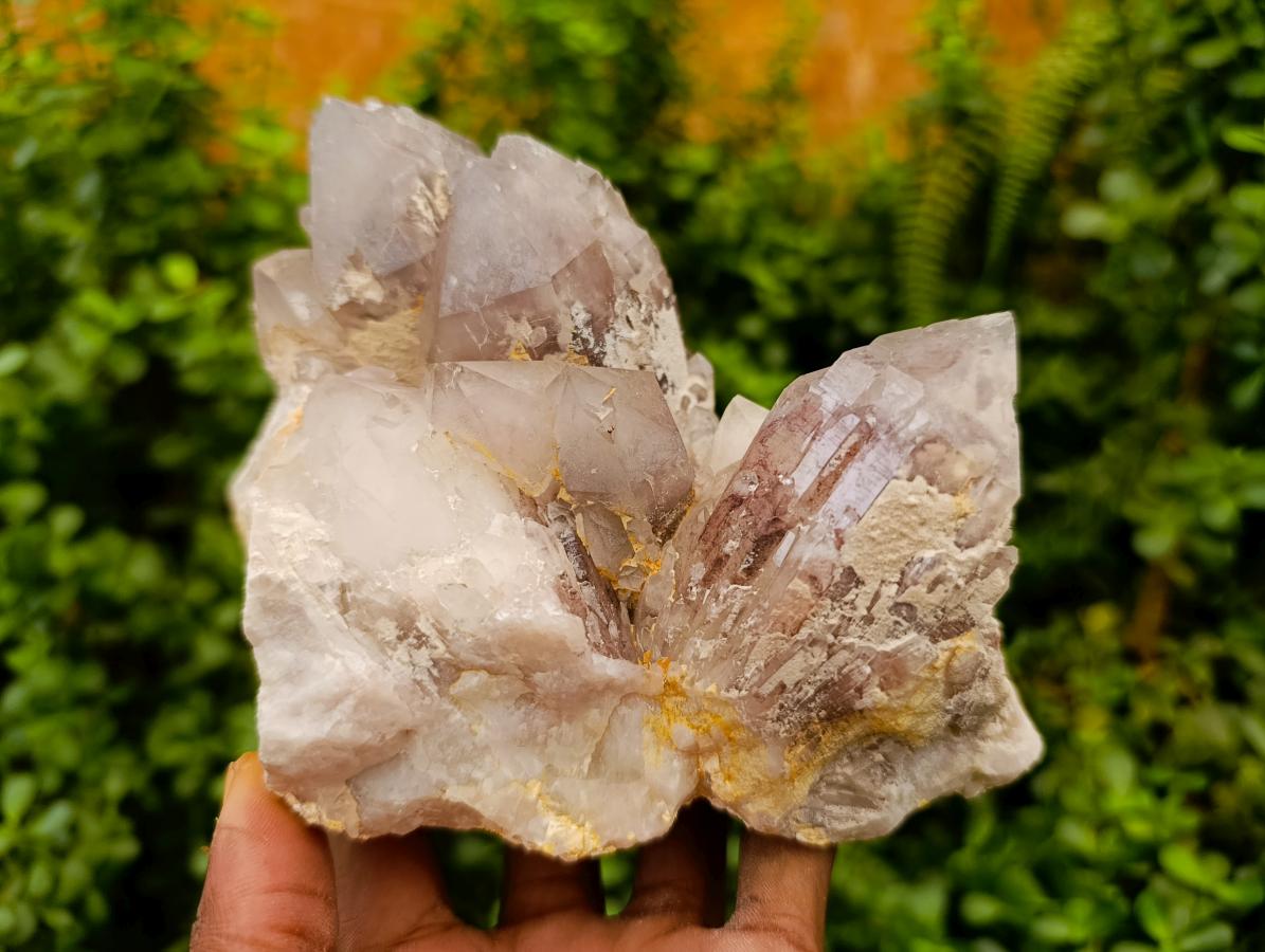 Natural Red Hematoid Quartz Crystal Clusters x 3 From Karoi, Zimbabwe