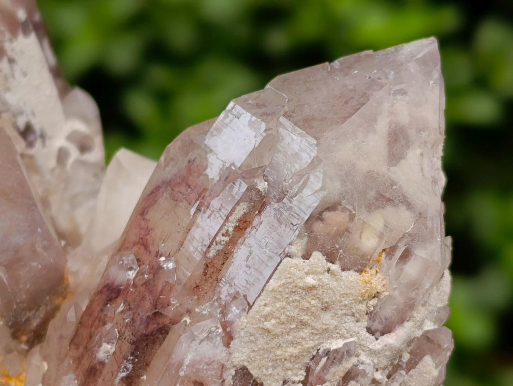 Natural Red Hematoid Quartz Crystal Clusters x 3 From Karoi, Zimbabwe