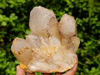 Natural Red Hematoid Quartz Crystal Clusters x 3 From Karoi, Zimbabwe