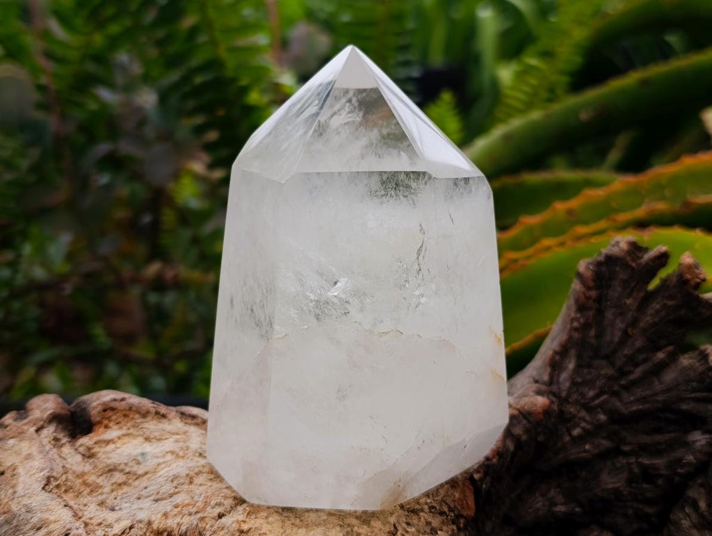 Polished Clear Quartz Display Crystals x 2 From Madagascar