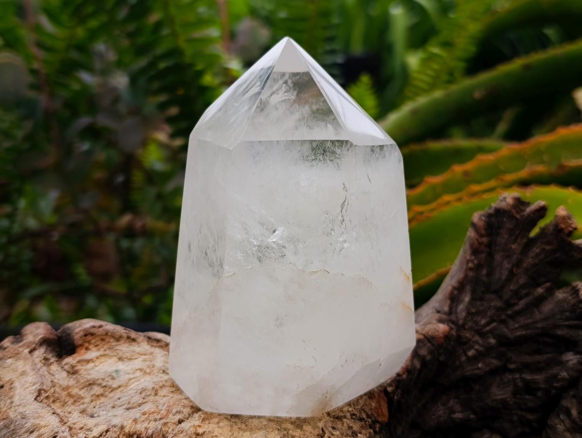 Polished Clear Quartz Display Crystals x 2 From Madagascar