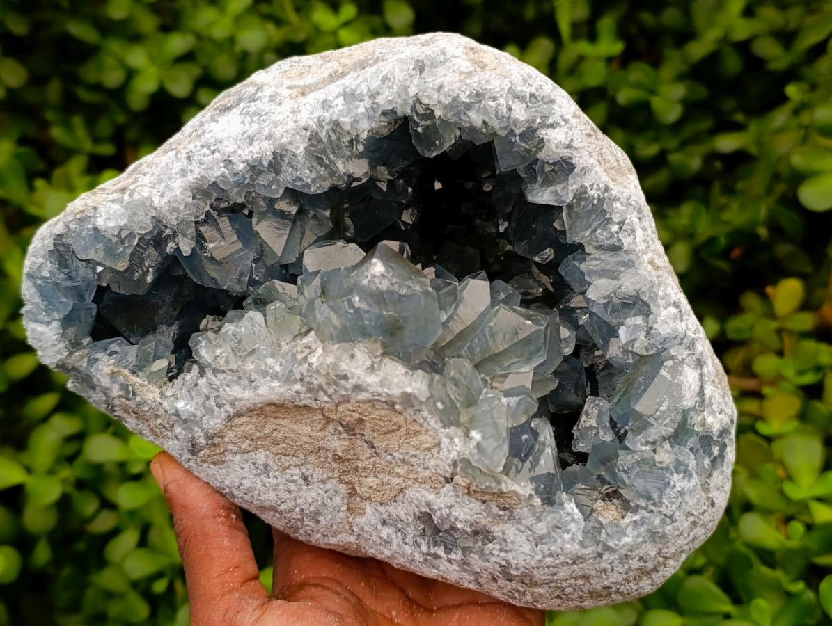Natural Large Blue Celestite Geode Specimen x 1 From Sakoany, Madagascar