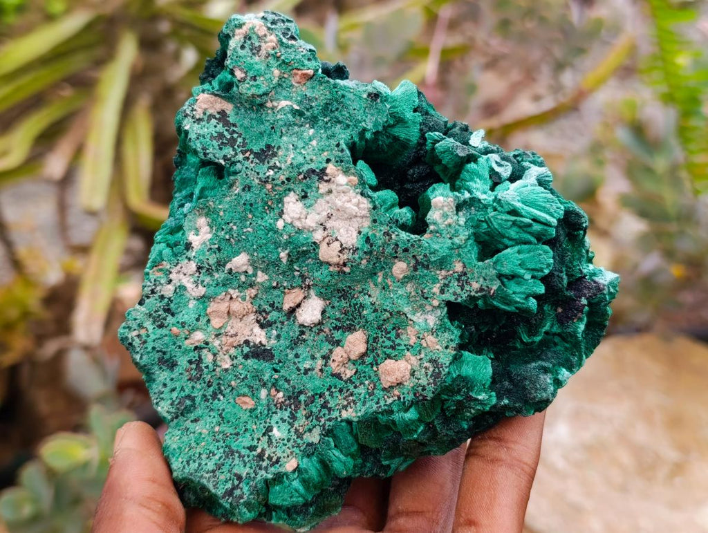 Natural Silky Malachite Specimen x 2 From Kasompe, Congo