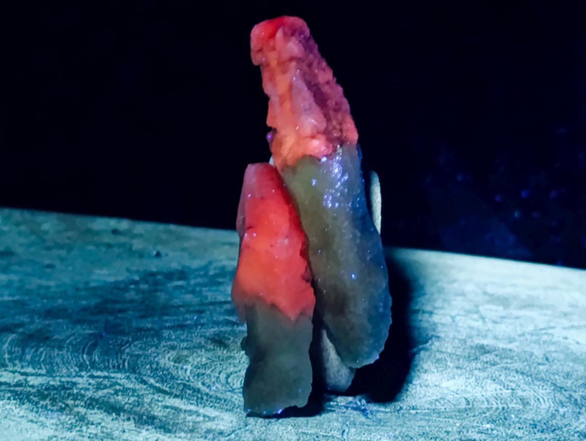 Natural Drusy Quartz Coated Spearhead Calcite Crystals x 24 From Albert's Mountain, Lesotho