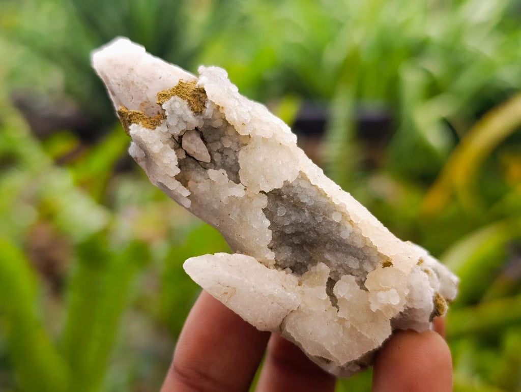 Natural Drusy Quartz Coated Spearhead Calcite Crystals x 24 From Albert's Mountain, Lesotho