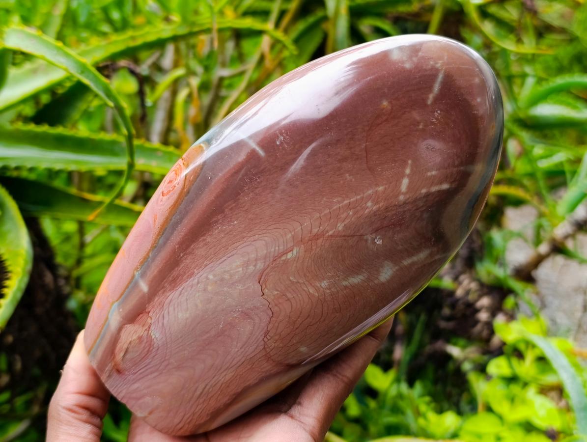 Polished Polychrome Jasper Standing Free Forms x 6 From NW Coast, Madagascar