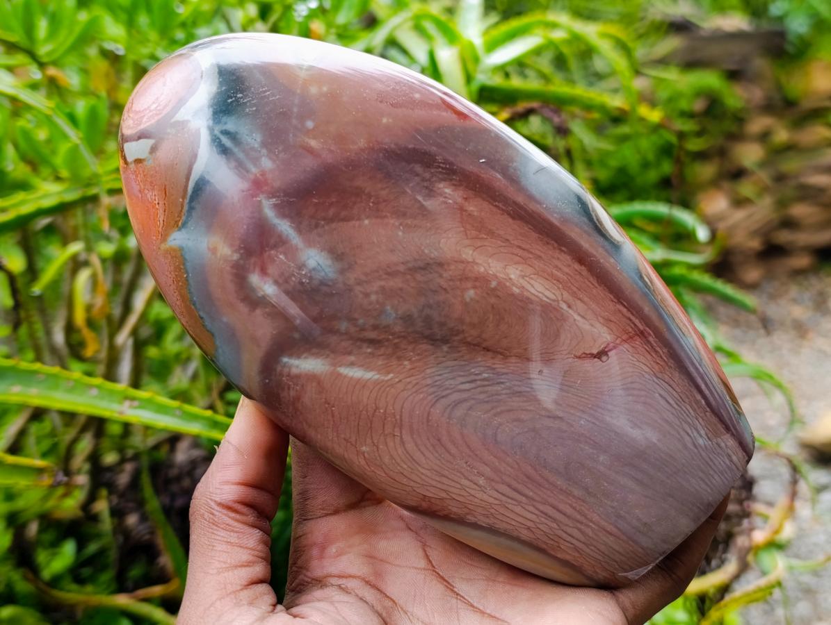 Polished Polychrome Jasper Standing Free Forms x 6 From NW Coast, Madagascar