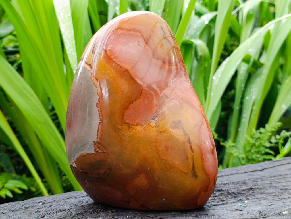 Polished Polychrome Jasper Standing Free Forms x 6 From NW Coast, Madagascar