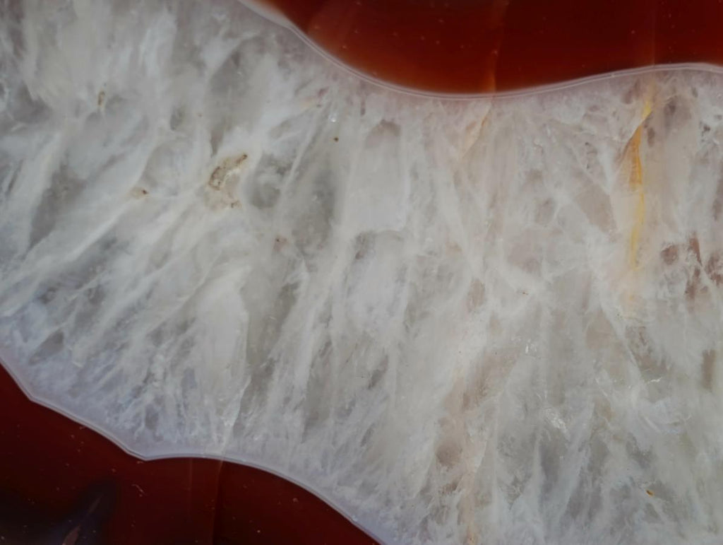 Polished One Side Red Shashe River Agate Nodules x 2 From Shashe River, Zimbabwe