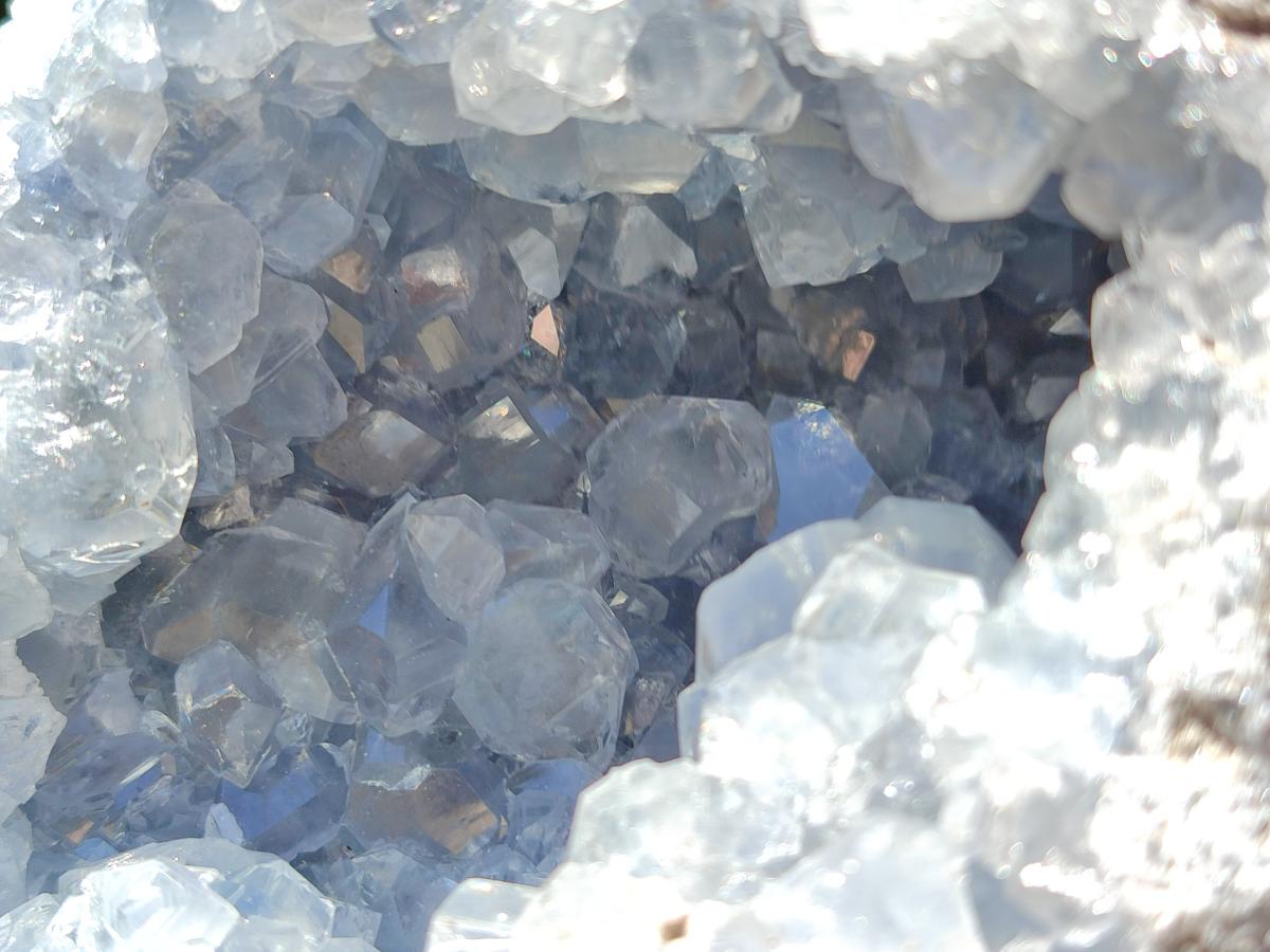 Natural Large Blue Celestite Geode Specimen x 1 From Sakoany, Madagascar