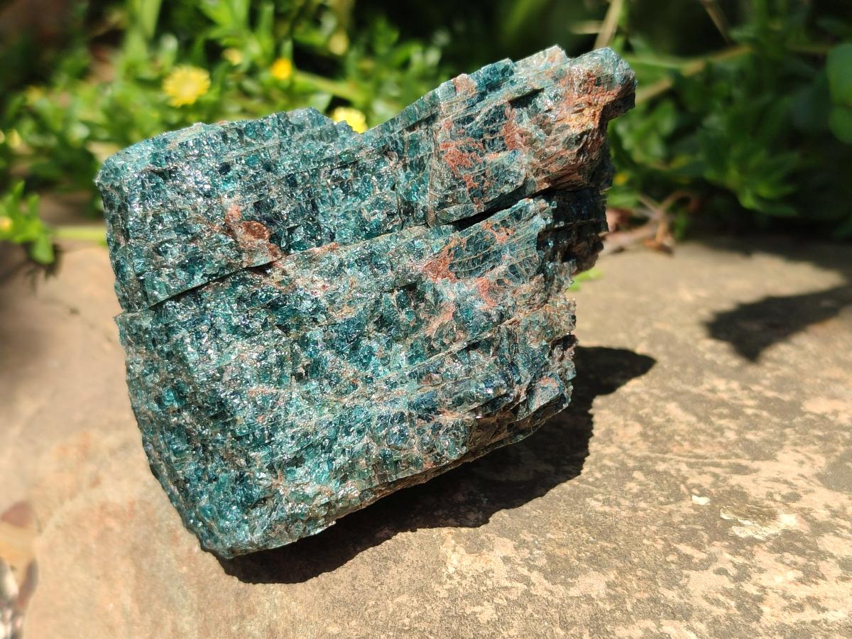 Natural Cobbed Blue Apatite Specimens x 12 From Betroka, Madagascar