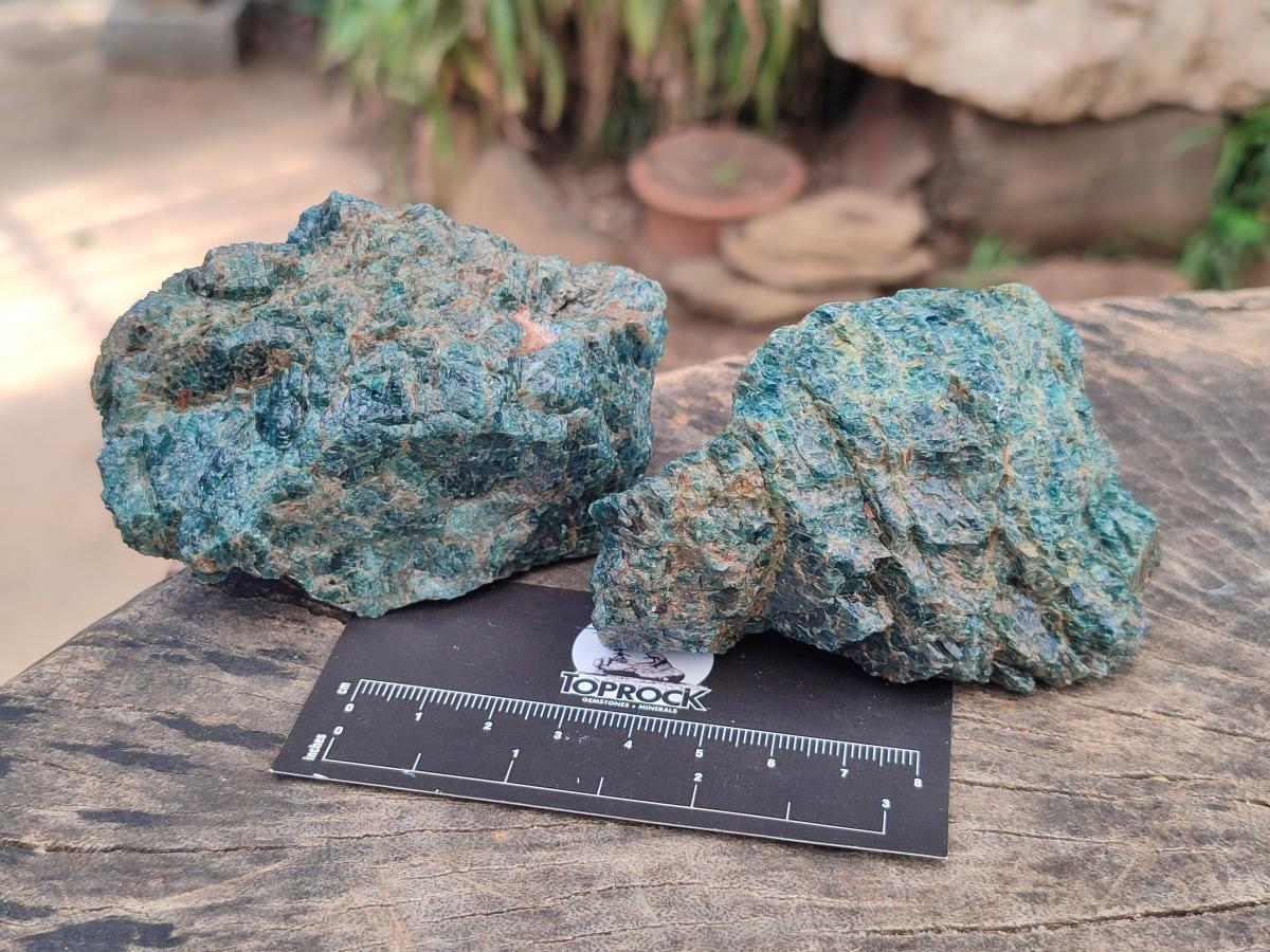 Natural Cobbed Blue Apatite Specimens x 12 From Betroka, Madagascar