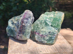 Natural Large Watermelon Fluorite Cobbed Specimens x 5 From Uis, Namibia