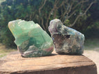 Natural Large Watermelon Fluorite Cobbed Specimens x 5 From Uis, Namibia