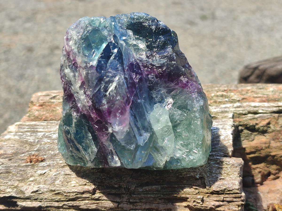 Natural Large Watermelon Fluorite Cobbed Specimens x 5 From Uis, Namibia