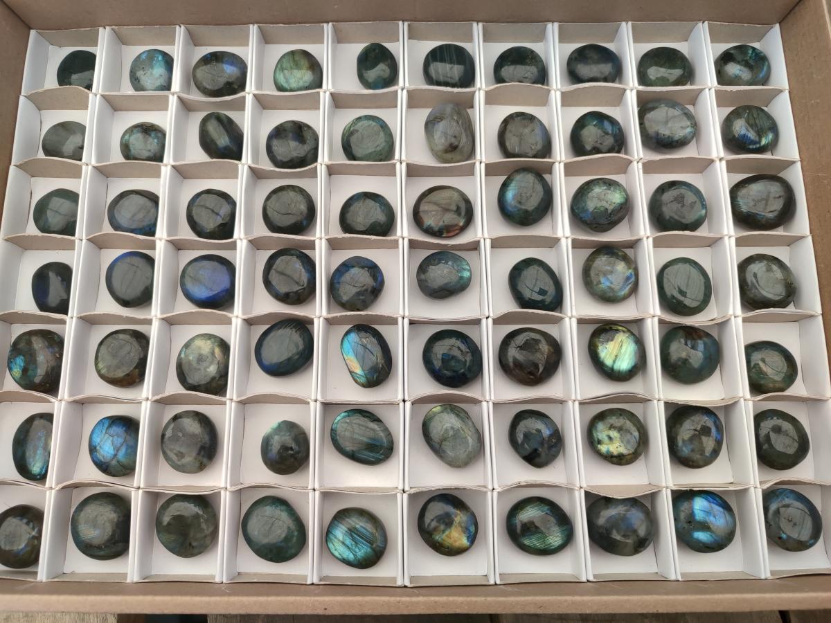 Polished Rounded Labradorite Free Forms x 70 From Madagascar