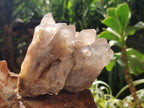 Natural White Phantom Cascading Smokey Luena Quartz Clusters x 2 From Luena, Congo
