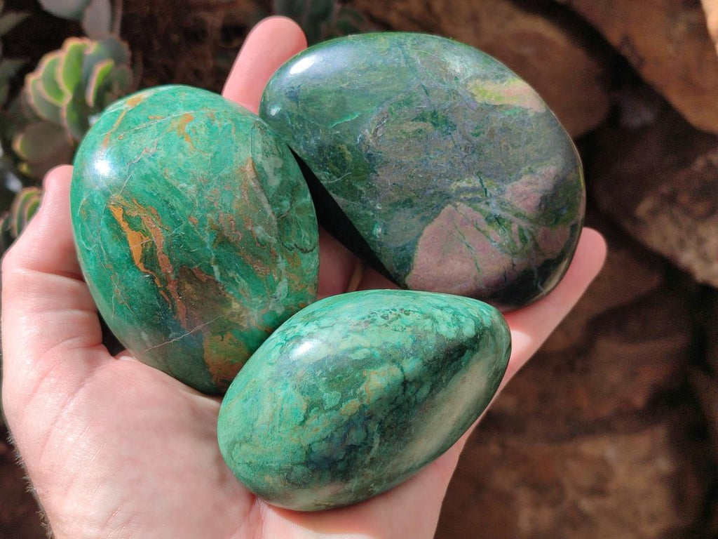 Polished Large Verdite Free Forms x 6 From Zimbabwe