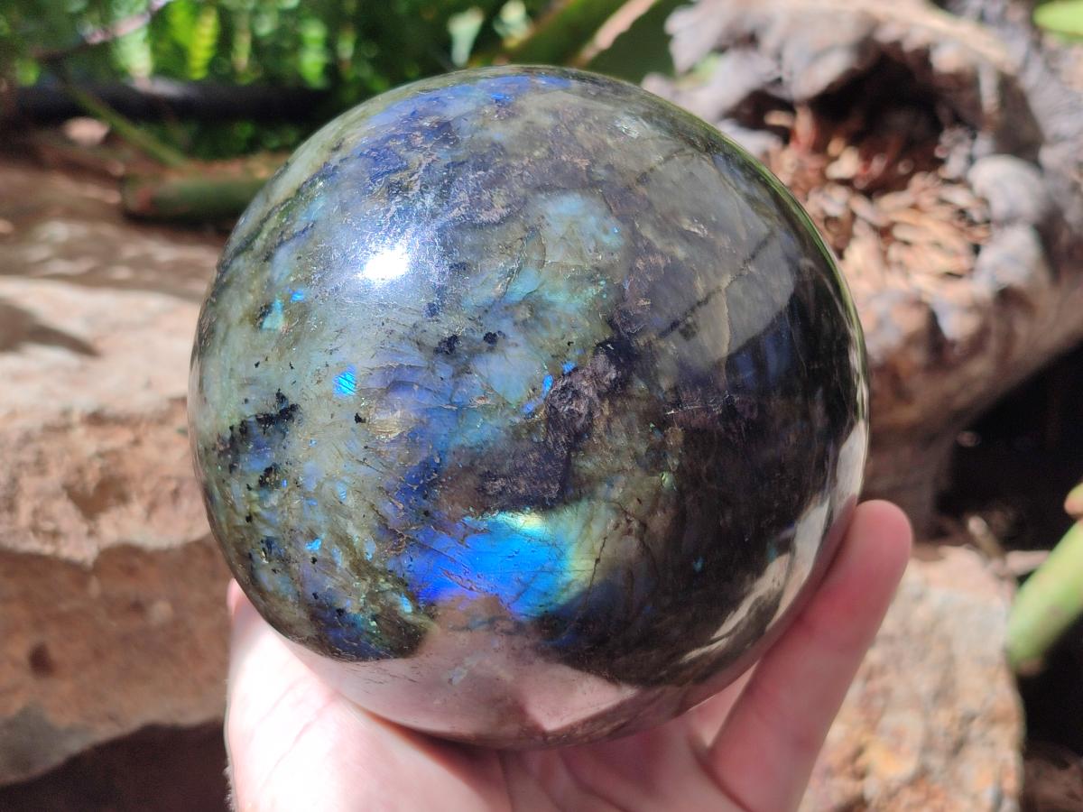 Polished Large Labradorite Sphere x 1 From Madagascar