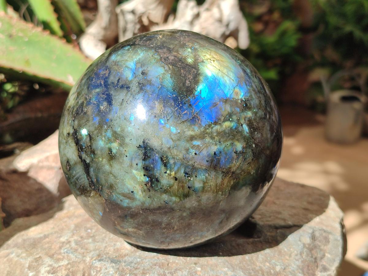 Polished Large Labradorite Sphere x 1 From Madagascar