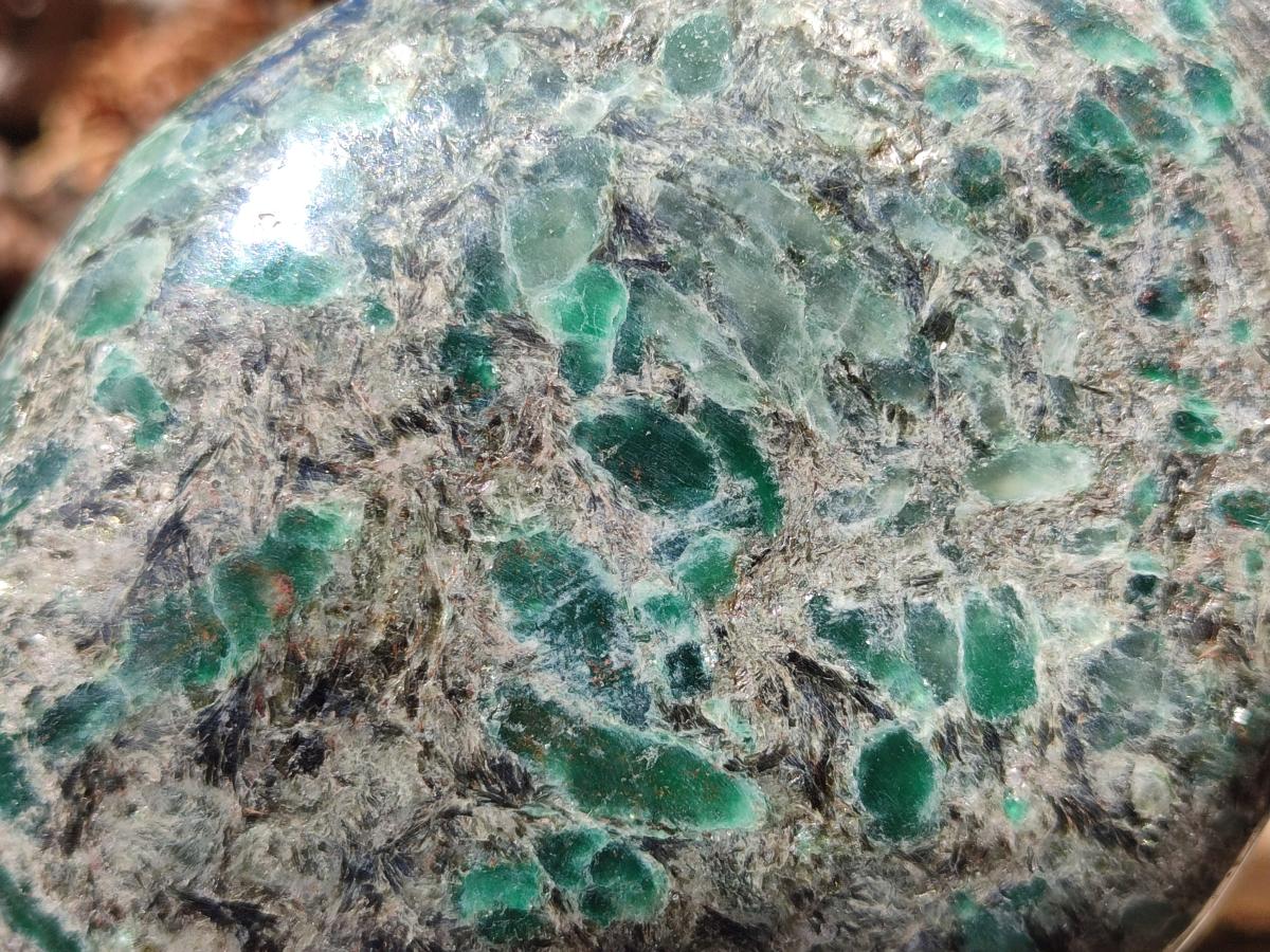 Polished Emerald Mica 'Mutokolite' Standing Free Forms x 2 From Mutoko, Zimbabwe