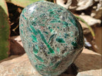 Polished Emerald Mica 'Mutokolite' Standing Free Forms x 2 From Mutoko, Zimbabwe